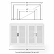Crosley Furniture Milo Wood Media Storage Cabinet Set in White (Set of 2)