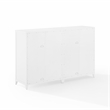 Crosley Furniture Milo Wood Media Storage Cabinet Set in White (Set of 2)