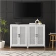 Crosley Furniture Milo Wood Media Storage Cabinet Set in White (Set of 2)