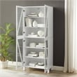Crosley Furniture Cassai MDF Wood and Tempered Glass Tall Storage Pantry - White