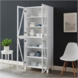 Crosley Furniture Cassai MDF Wood and Tempered Glass Tall Storage Pantry - White
