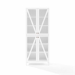 Crosley Furniture Cassai MDF Wood and Tempered Glass Tall Storage Pantry - White