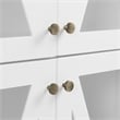 Crosley Furniture Cassai MDF Wood and Tempered Glass Tall Storage Pantry - White