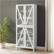 Crosley Furniture Cassai MDF Wood and Tempered Glass Tall Storage Pantry - White
