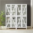 Crosley Furniture Cassai 2-Piece MDF Wood and Glass Storage Pantry Set in White