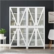 Crosley Furniture Cassai 2-Piece MDF Wood and Glass Storage Pantry Set in White