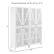 Crosley Furniture Cassai 2-Piece MDF Wood and Glass Storage Pantry Set in White
