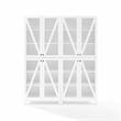 Crosley Furniture Cassai 2-Piece MDF Wood and Glass Storage Pantry Set in White