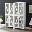 Crosley Furniture Cassai 2-Piece MDF Wood and Glass Storage Pantry Set in White