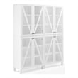 Crosley Furniture Cassai 2-Piece MDF Wood and Glass Storage Pantry Set in White