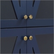 Crosley Furniture Cassai 2-Piece MDF Wood and Glass Storage Pantry Set in Navy