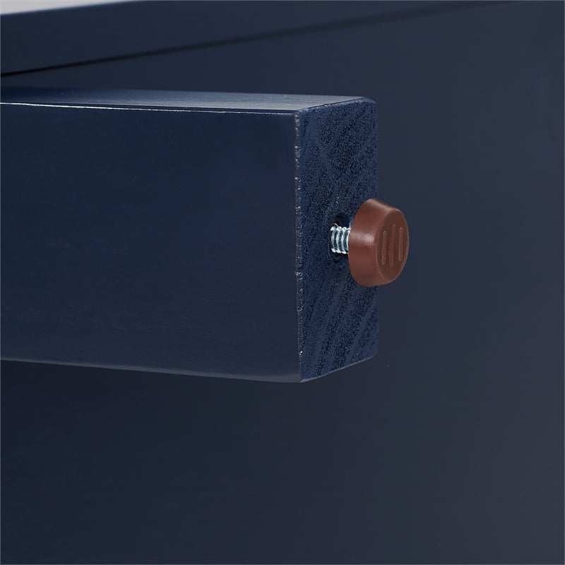 Crosley Furniture Cassai 2-Piece MDF Wood and Glass Storage Pantry Set in Navy