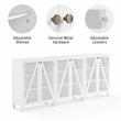Crosley Furniture Cassai Wood Media Storage Cabinet Set in White (Set of 3)