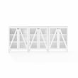 Crosley Furniture Cassai Wood Media Storage Cabinet Set in White (Set of 3)