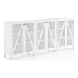 Crosley Furniture Cassai Wood Media Storage Cabinet Set in White (Set of 3)