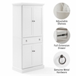 Crosley Furniture Winston Traditional Wood Storage Pantry in White