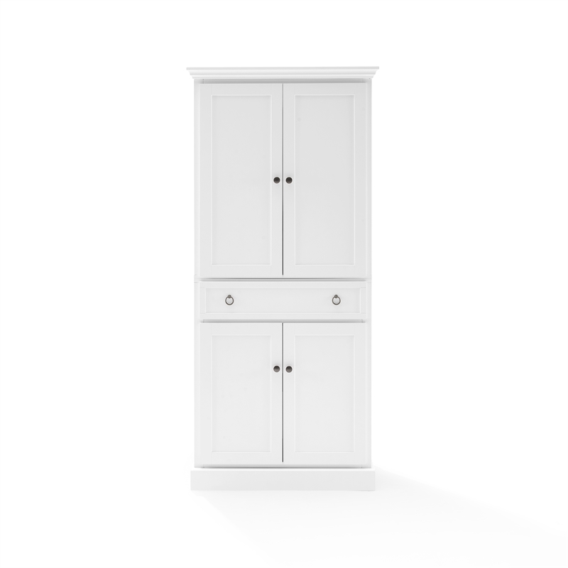 Crosley Furniture Winston Traditional Wood Storage Pantry in White