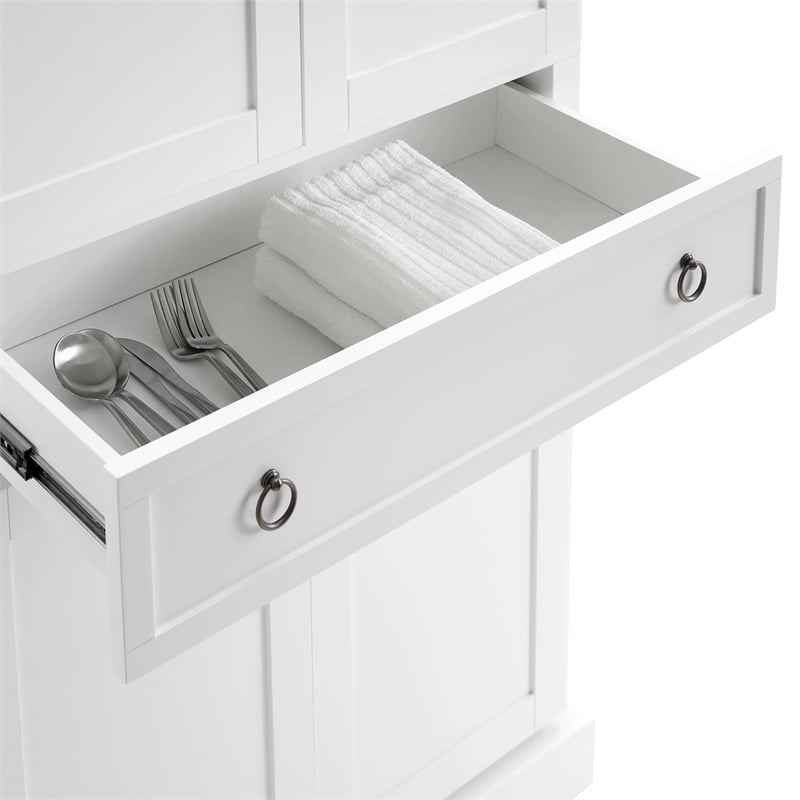 Crosley Furniture Winston Traditional Wood Storage Pantry in White