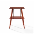 Crosley Furniture Manchester Mid-Century Wood Metal Turntable Stand in Paprika