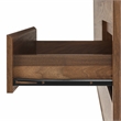 Crosley Furniture Teagan Wood Record Storage Sideboard in Brown Oak