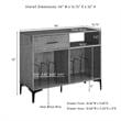 Crosley Furniture Sydney Modern MDF Wood Record Storage Media Console in Walnut