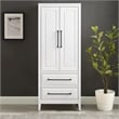 Crosley Furniture Genevieve Particle Board and MDF Wood Storage Pantry in White