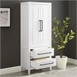 Crosley Furniture Genevieve Particle Board and MDF Wood Storage Pantry in White