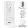 Crosley Furniture Genevieve Particle Board and MDF Wood Storage Pantry in White