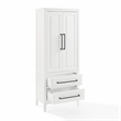 Crosley Furniture Genevieve Particle Board and MDF Wood Storage Pantry in White