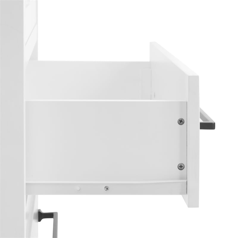 Crosley Furniture Genevieve Particle Board and MDF Wood Storage Pantry in White