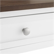 Crosley Furniture Caitlyn Wood Top Kitchen Island in White/Dark Brown