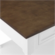 Crosley Furniture Caitlyn Wood Top Kitchen Island in White/Dark Brown