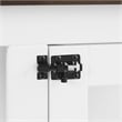 Crosley Furniture Winslow Small Wood Credenza Dog Crate in White/Dark Brown
