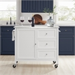 Crosley Furniture Soren Stainless Steel Top Kitchen Island/Cart in White