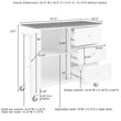 Crosley Furniture Soren Wood Top Kitchen Island/Cart in White/Natural