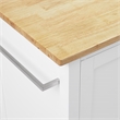 Crosley Furniture Soren Wood Top Kitchen Island/Cart in White/Natural