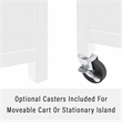 Crosley Furniture Soren Solid Granite Stone Top Kitchen Island/Cart in White