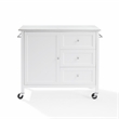 Crosley Furniture Soren Solid Granite Stone Top Kitchen Island/Cart in White