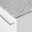 Crosley Furniture Soren Solid Granite Top Kitchen Island/Cart in White/Gray