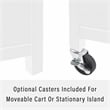 Crosley Furniture Soren Solid Granite Top Kitchen Island/Cart in White/Black