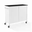 Crosley Furniture Soren Solid Granite Top Kitchen Island/Cart in White/Black