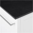 Crosley Furniture Soren Solid Granite Top Kitchen Island/Cart in White/Black