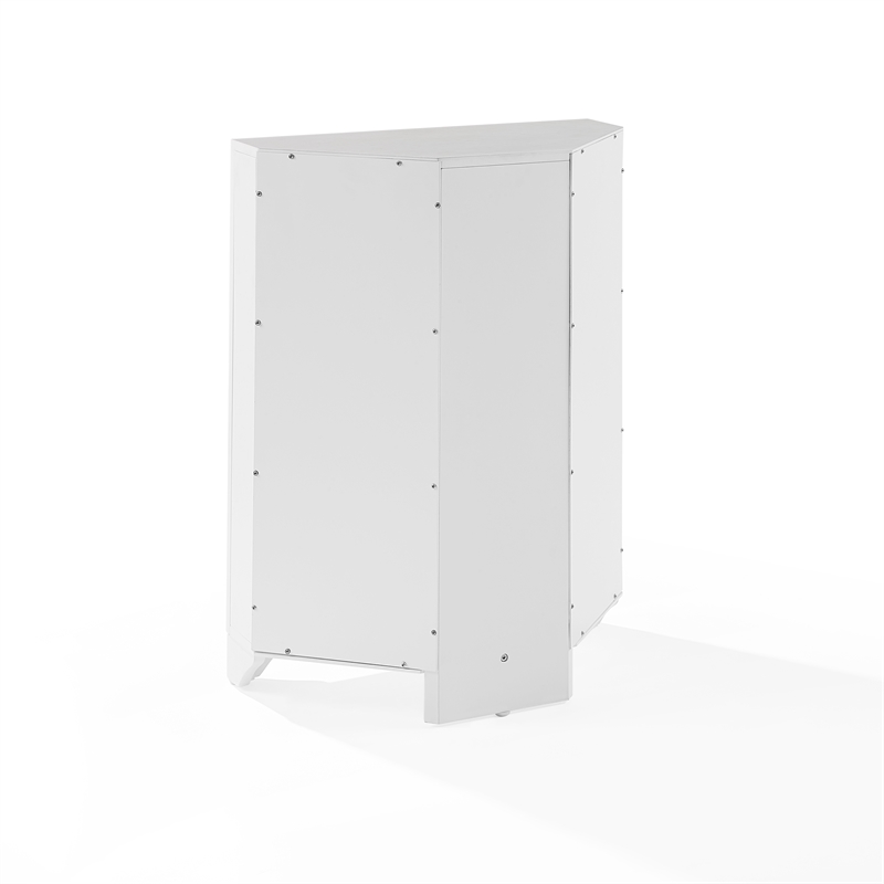 Crosley Furniture Tara MDF Wood Corner Storage in Distressed