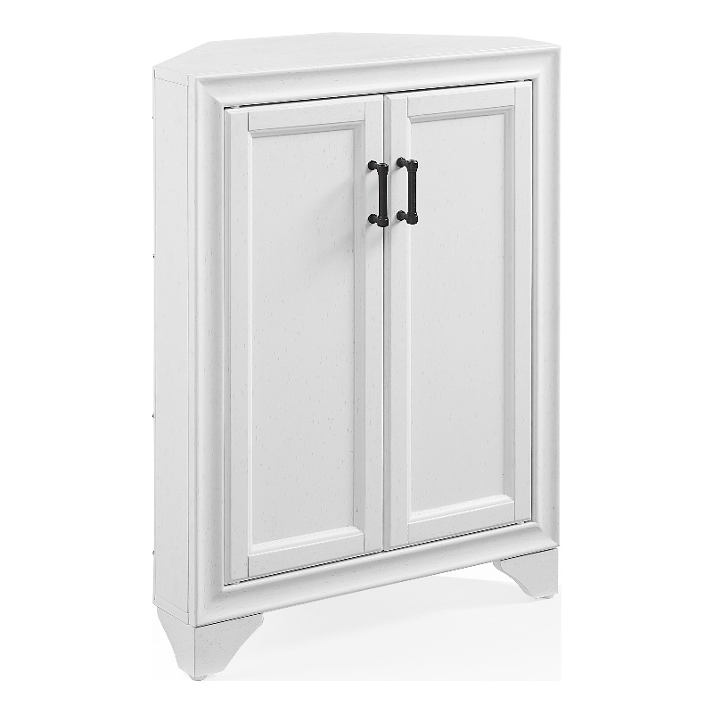 Crosley Furniture Tara MDF Wood Corner Storage in Distressed