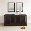Crosley Furniture Winslow Medium MDF Wood Credenza Pet Crate in Dark Brown