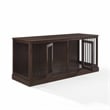 Crosley Furniture Winslow Medium MDF Wood Credenza Pet Crate in Dark Brown