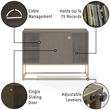 Crosley Furniture Byron MDF Wood and Steel Media Console in Dark Brown/Gold