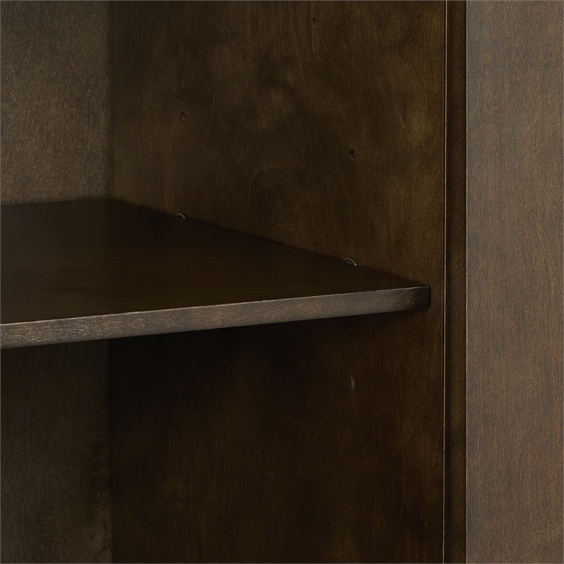 Crosley Furniture Byron MDF Wood and Steel Media Console in Dark Brown/Gold