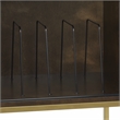 Crosley Furniture Byron MDF Wood and Steel Media Console in Dark Brown/Gold