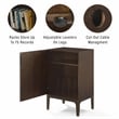 Crosley Furniture Asher Wood Record Storage Stand in Dark Brown